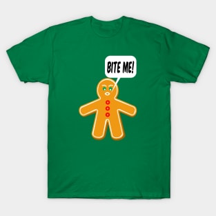 Bite Me Gingerbread Man T-Shirt